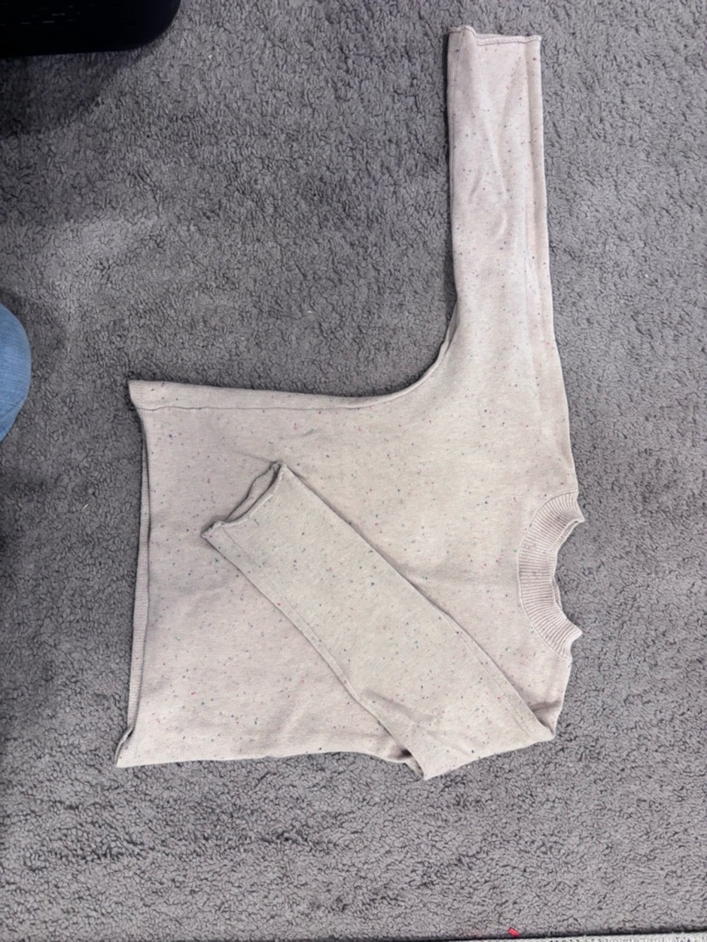 Mavi Cream Speckled Knit Crewneck